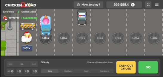 Chicken Road Game - Multiple Difficulty Levels